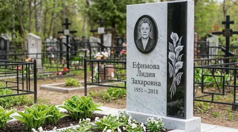 Памятник с гравировкой калл — выполненная работа «Ефимова» в Тюмени