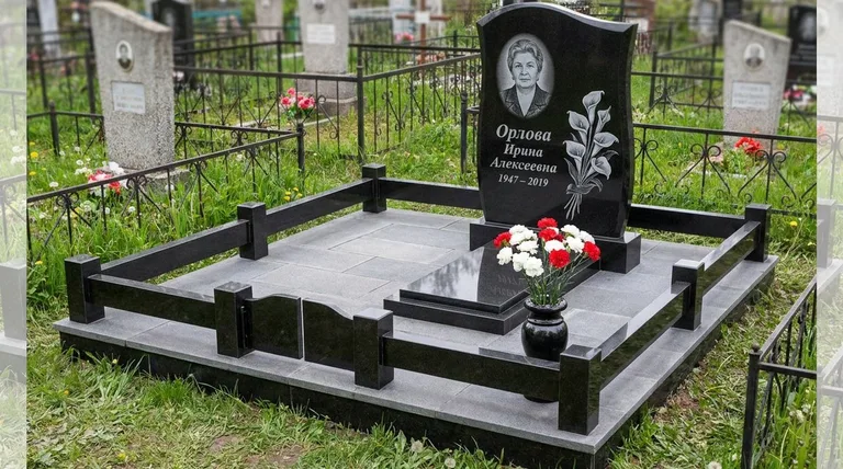 Памятник с гравировкой калл — выполненная работа «Орлова» в Тюмени