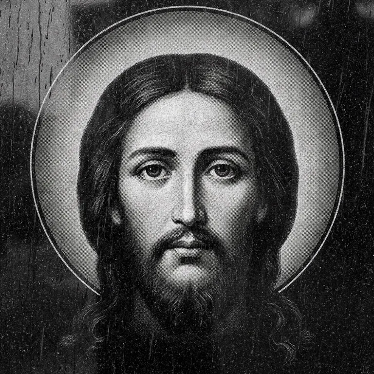 Эскиз иконы: «Моление о чаше» (полутон) — сюжетная композиция, гравировка на памятник в Тюмени