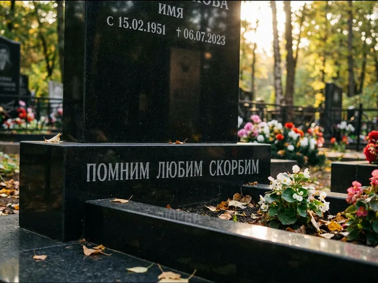 Эпитафия — гравировка с выездом на кладбище в Тюмени