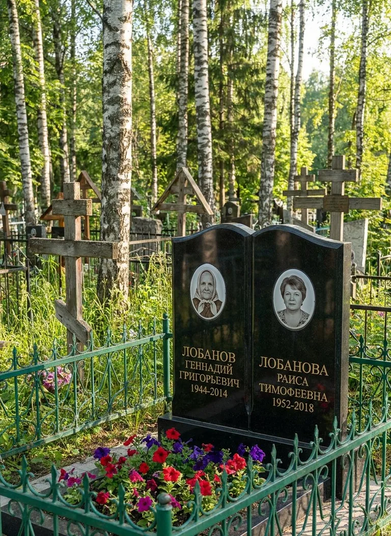 Аллея на Черницком кладбище в Барнауле
