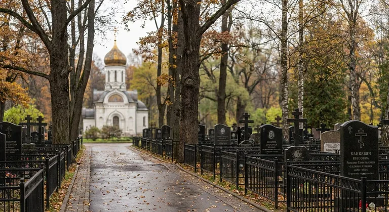 Установка и реставрация гранитного памятника на участке Донского кладбища в Москве