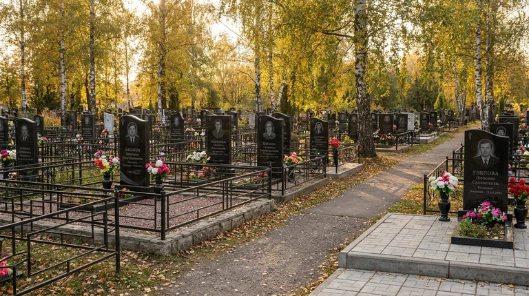 Памятники на Красненьком кладбище в Санкт-Петербурге