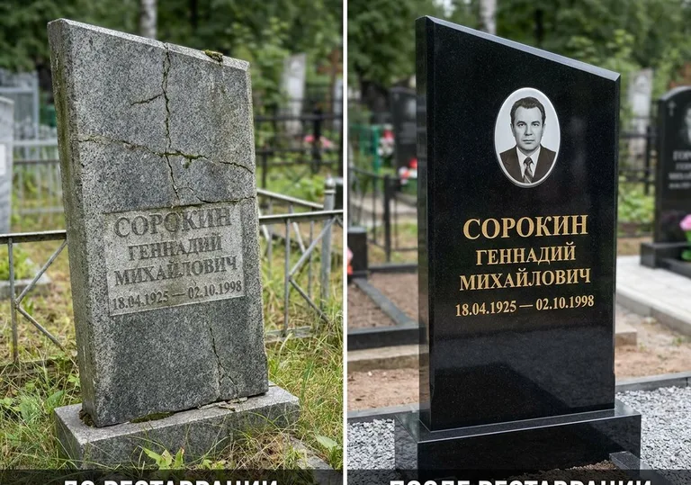 Полная реставрация старого памятника: до и после в Тюмени