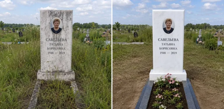 Диптих №21: кованая оградка с пиками — очищена от ржавчины, подкрашена чёрным в Тюмени