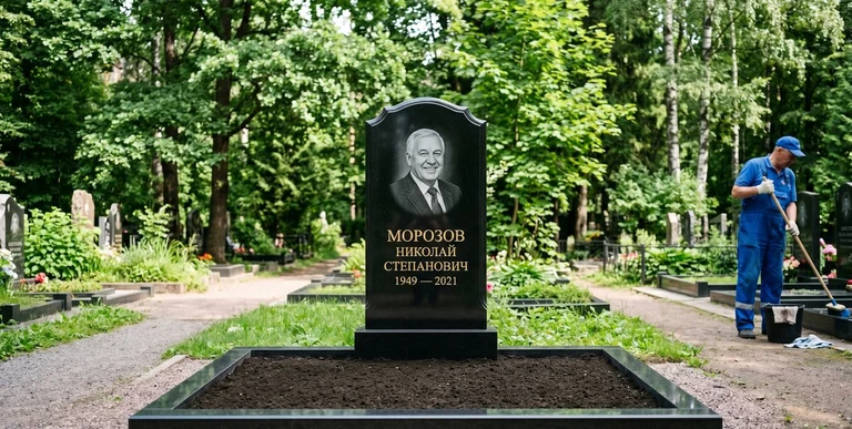 Уборка могил на кладбище в Тюмени — наведение порядка, мойка памятника, благоустройство участка