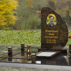 Вертикальный гранитный памятник на одного - П123