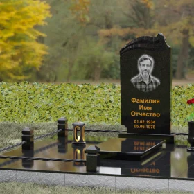Вертикальный гранитный памятник для одного, светский - П149