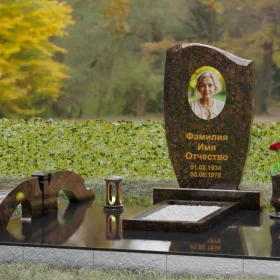 Вертикальный гранитный памятник для одного, светский - П156