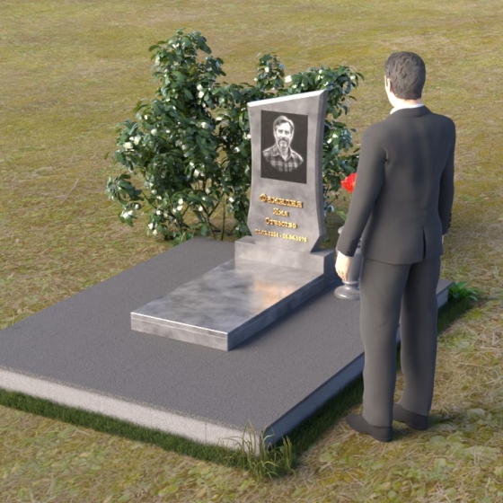 Надгробие с волнообразной формой