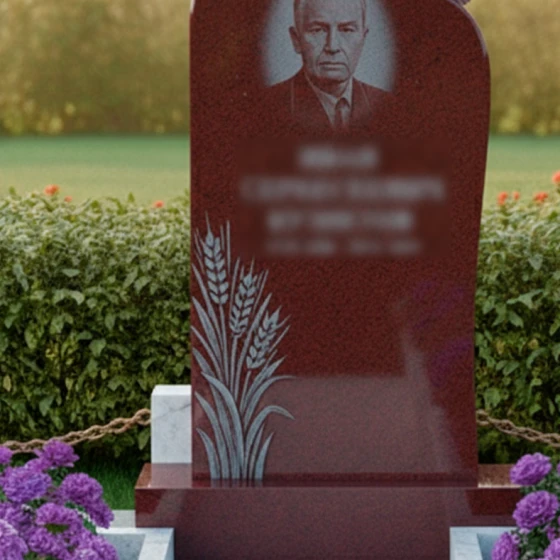 Вертикальный гранитный памятник для одного во Владивостоке, гранит Лезниковский
