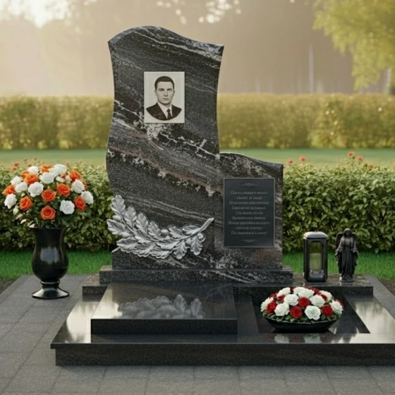 Мемориальный комплекс гранит — металл в Тюмени, гранит амфиболит