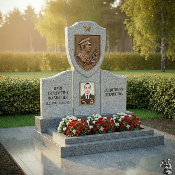 Элитный светский гранитный памятник в Рязани, гранит Мансуровский