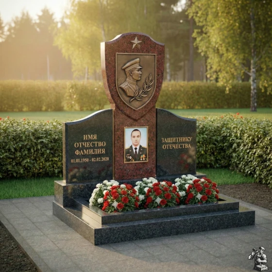 Элитный светский гранитный памятник в Рязани, гранит Лезниковский