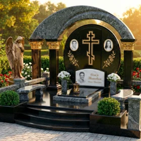 Элитный православный гранитный памятник - ПН194