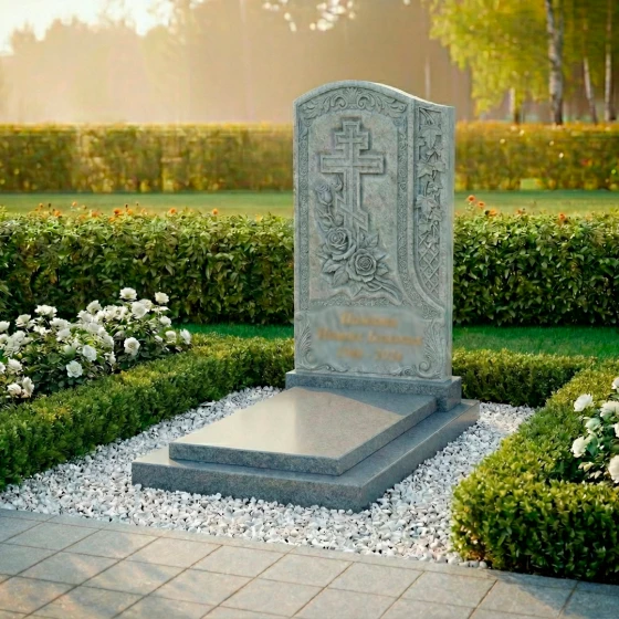 Православный гранитный мемориальный комплекс в Туле, гранит Мансуровский