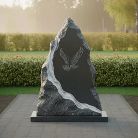 Светский вертикальный гранитный памятник для мемориала - ПН501