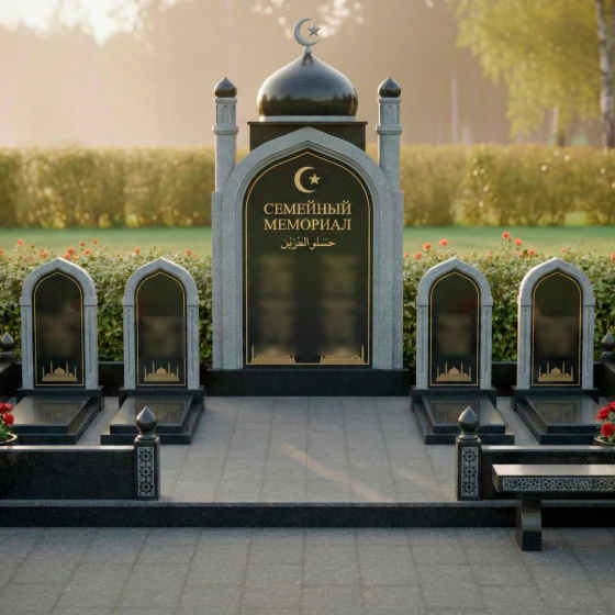 Гранитный мусульманский склеп в Ставрополе, гранит Габбро-диабаз