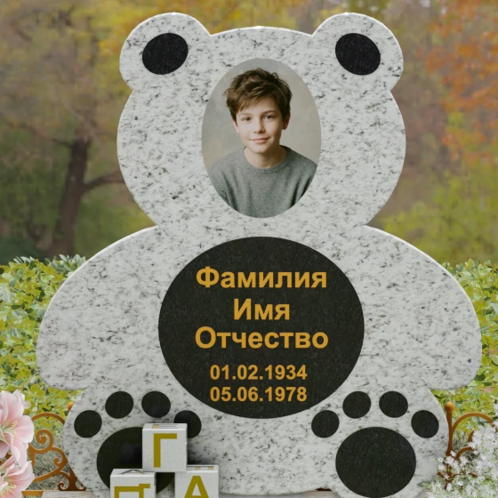 Гранитный вертикальный светский памятник в Перми, гранит Мансуровский