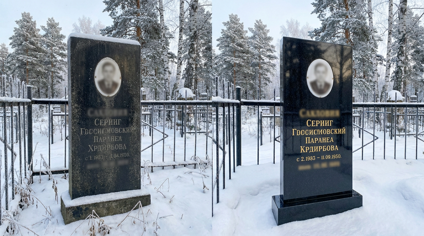 Реставрация памятника в Тюмени — пример 2